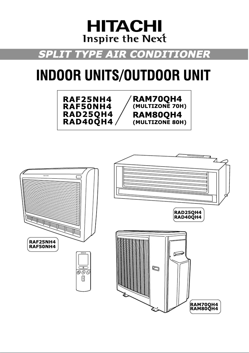 Página 1 del manual Manual de usuario Hitachi RAF50NH4