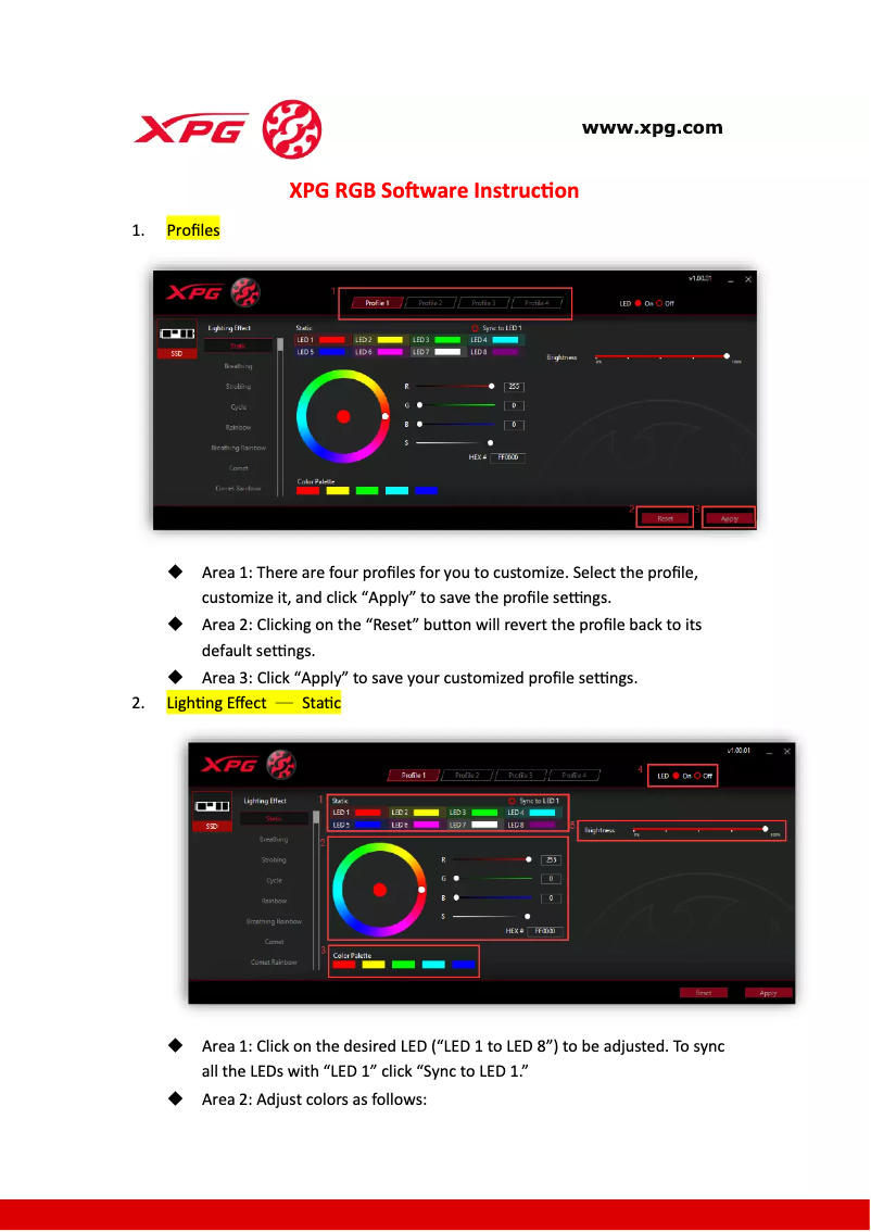 Image de la première page du manuel de l'appareil XPG Spectrix S40G