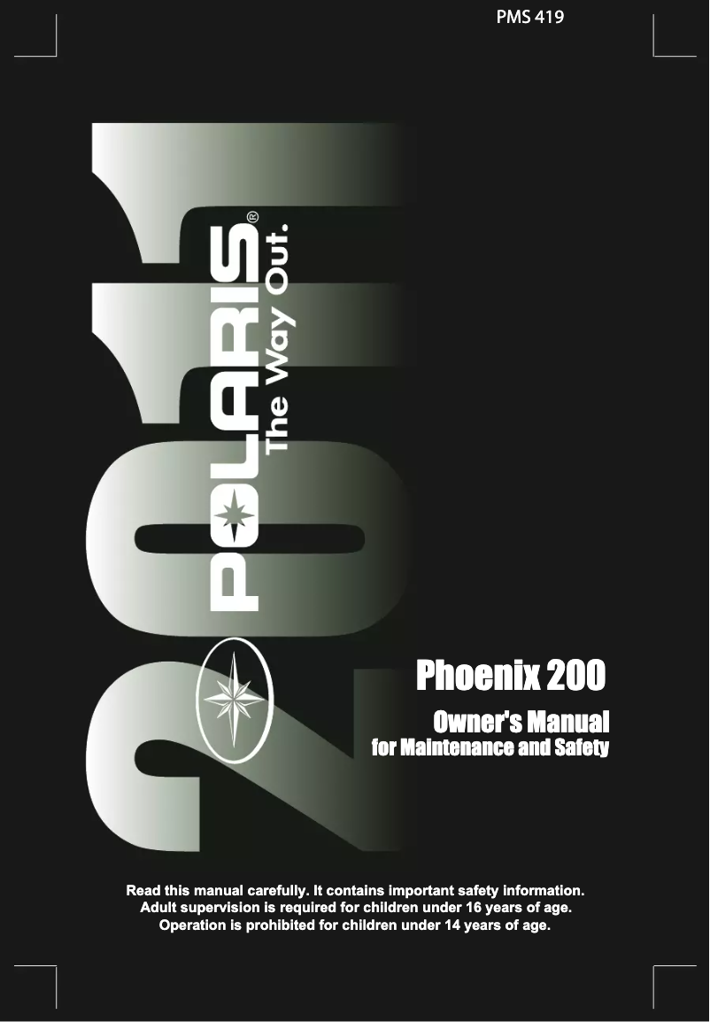 Image de la première page du manuel de l'appareil Phoenix 200 (2011)