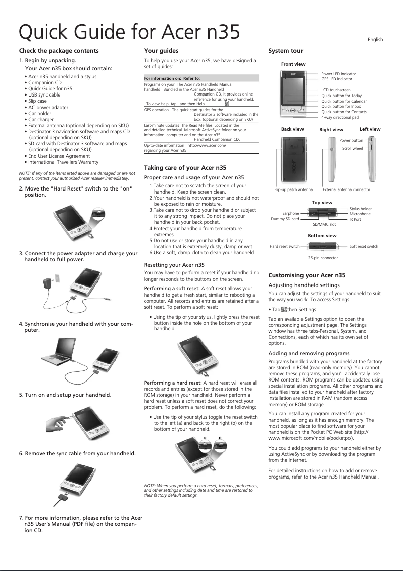 Página 1 del manual Manual de usuario Acer N35