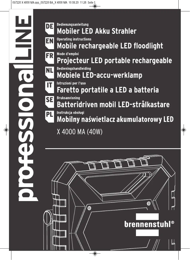Imagen de la primera página del manual del dispositivo X 4000 MA