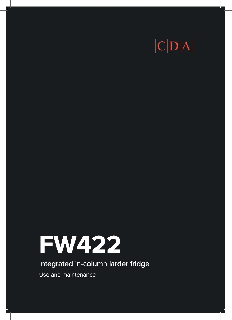 Page n°1 - Manuel utilisateur CDA FW422