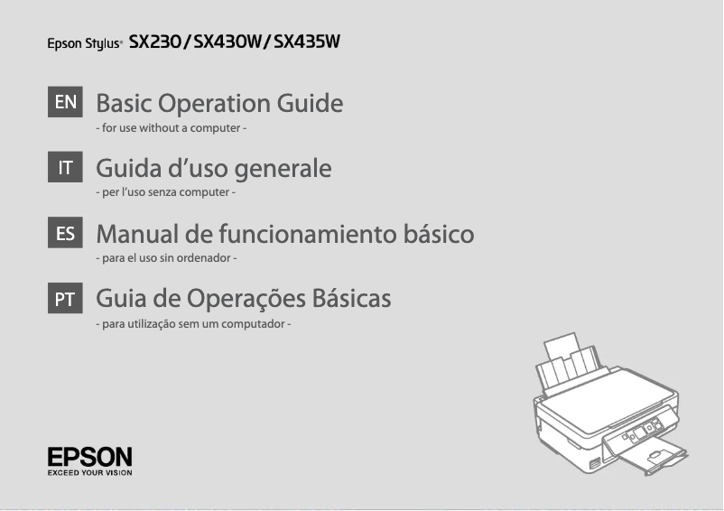 Page n°1 - Manuel utilisateur Epson Stylus SX438W