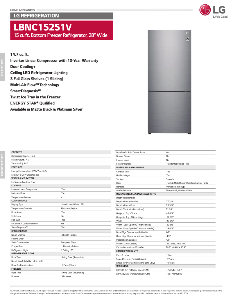 Image de la première page du manuel de l'appareil LBNC15251V