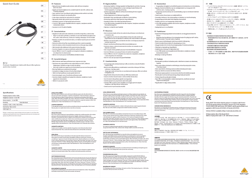 Image de la première page du manuel de l'appareil BC12