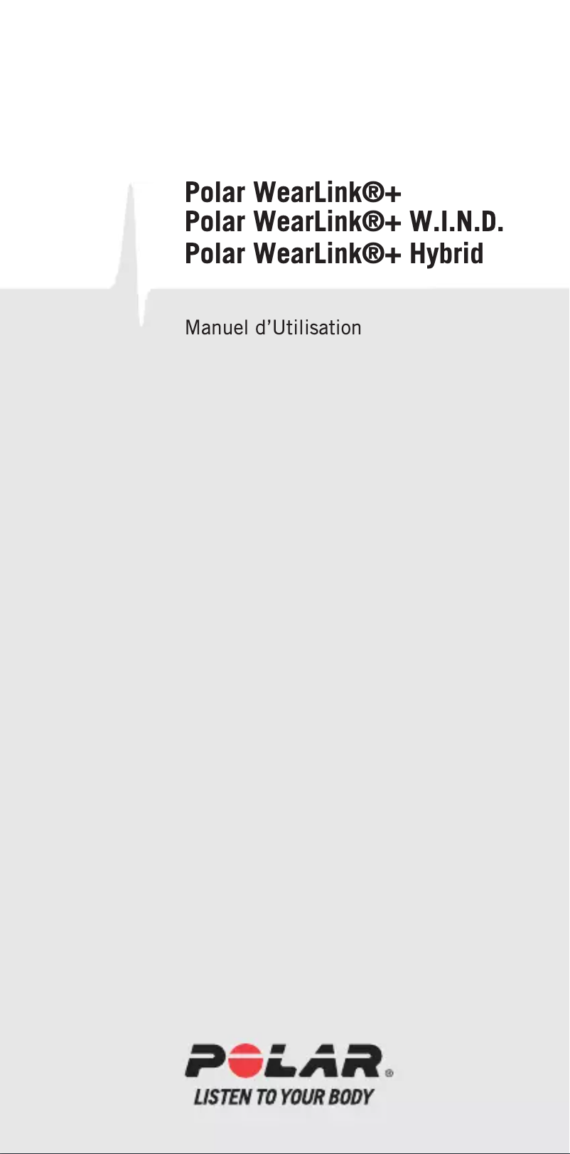 Page 1 de la notice Manuel utilisateur Polar WearLink+