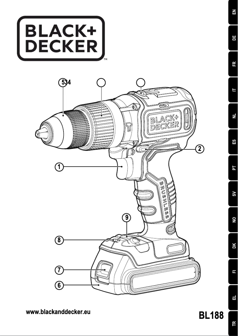 Page 1 de la notice Manuel utilisateur Black & Decker BL188