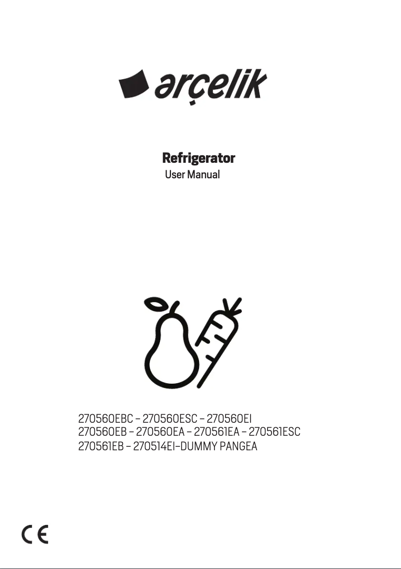 Page 1 de la notice Manuel utilisateur Arçelik 270514 EI