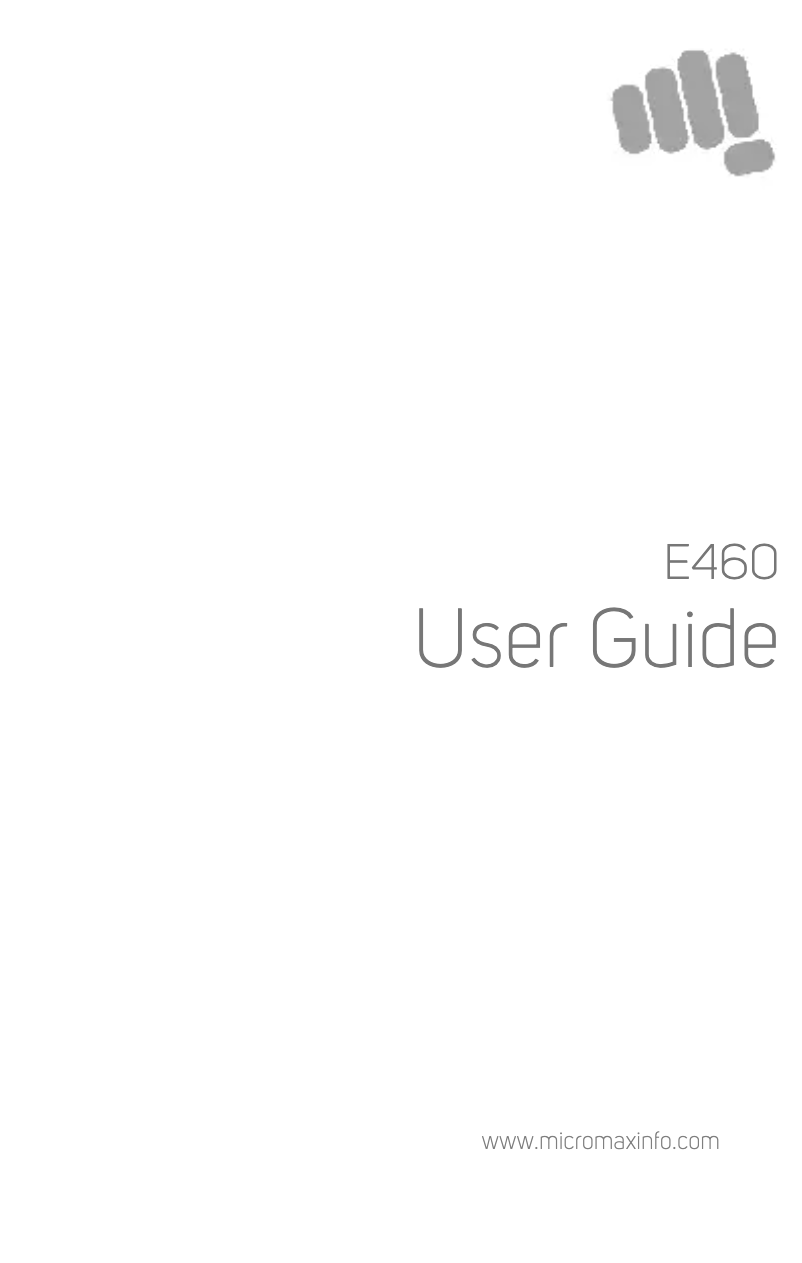 Page n°1 - Manuel utilisateur Micromax E460