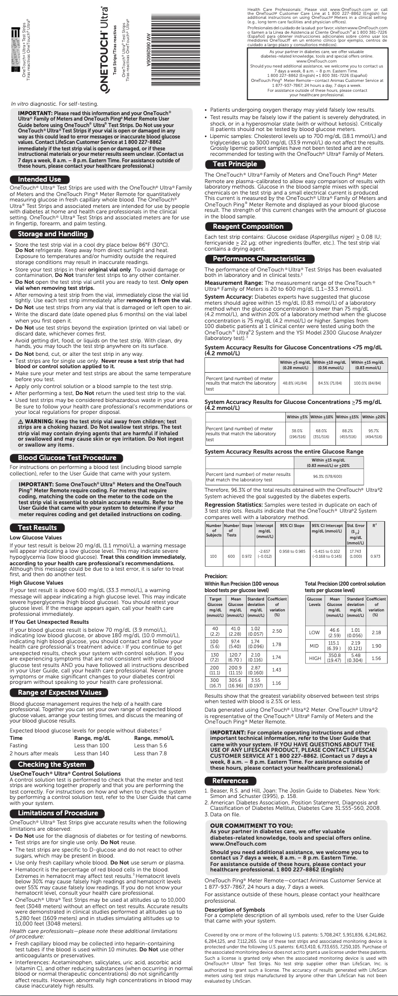 Page n°1 - Manuel utilisateur OneTouch Ultra