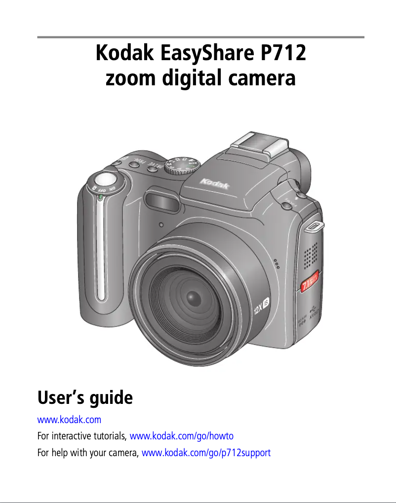 Image de la première page du manuel de l'appareil EasyShare P712