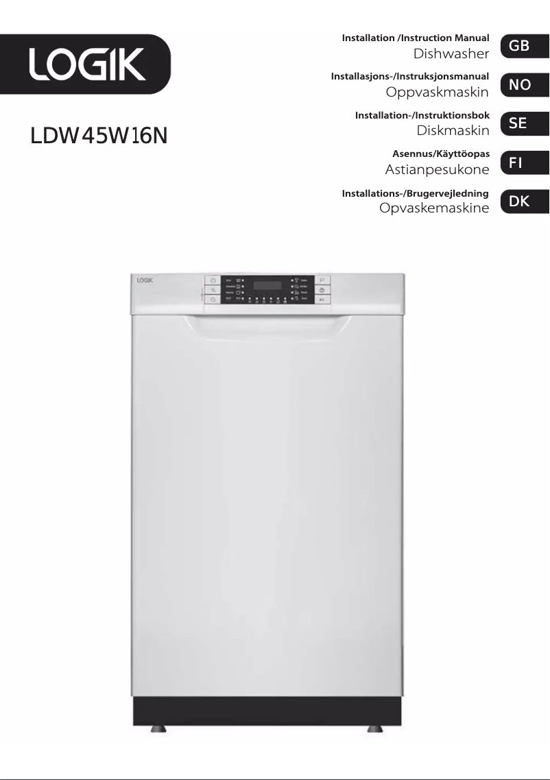 Page 1 de la notice Manuel utilisateur Logik LDW45W16N