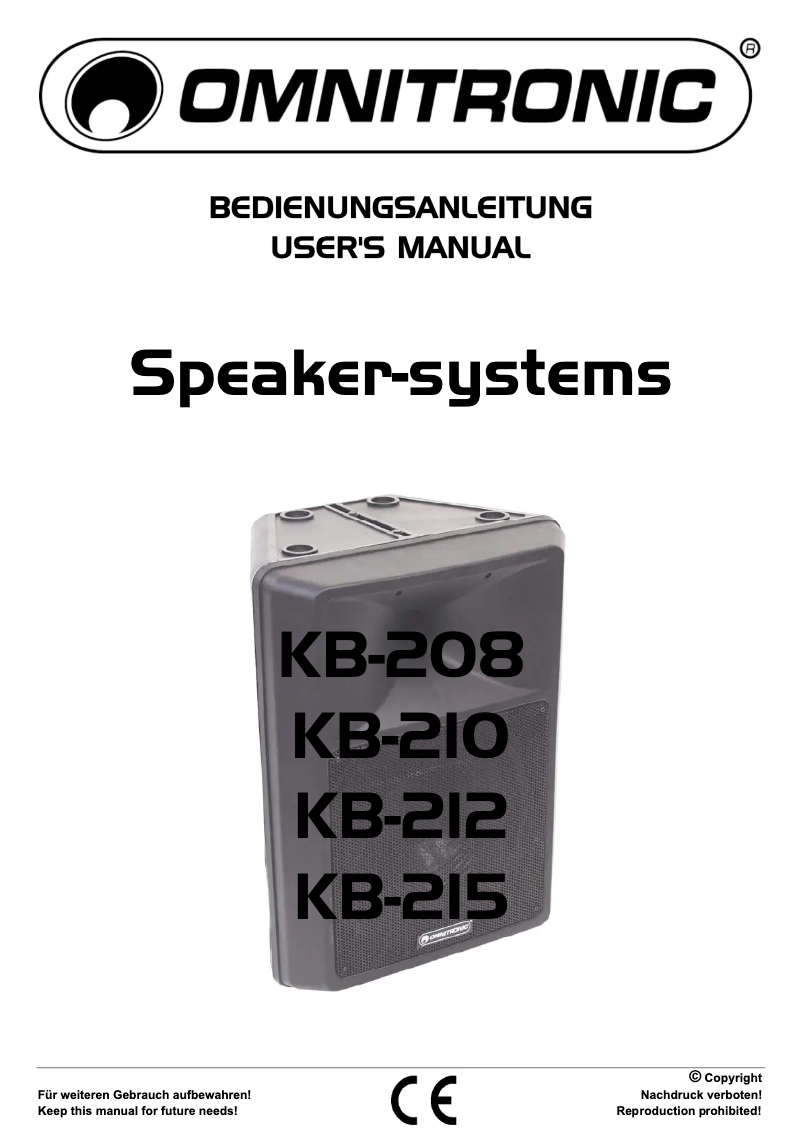 Page n°1 - Manuel utilisateur Omnitronic KB-215