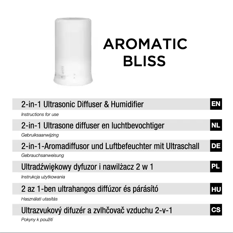 Page 1 de la notice Manuel utilisateur Melaleuca Aromatic Bliss