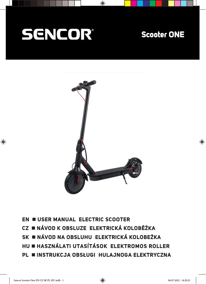 Page 1 of the manual User Manual Sencor Scooter ONE S30
