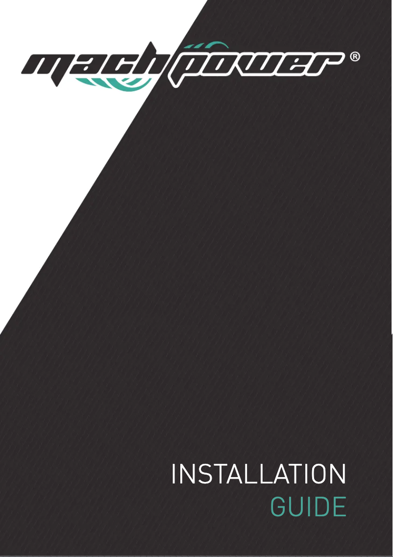 Page n°1 - Manuel utilisateur Mach Power NW-SP8-002