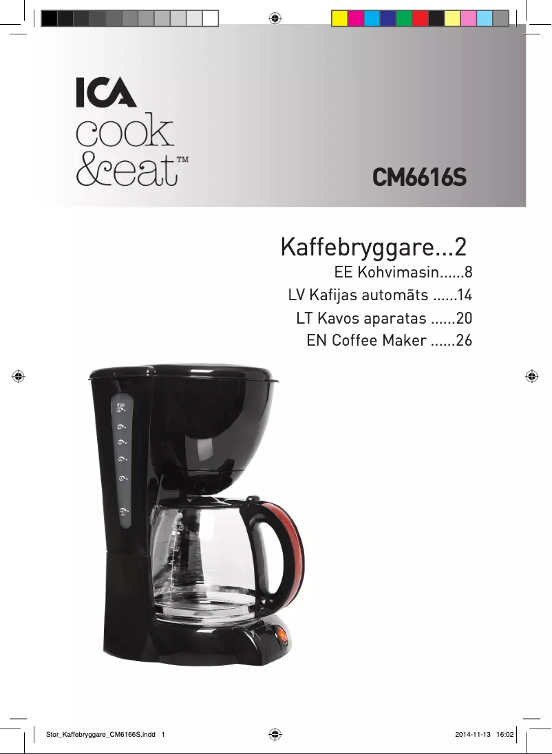 Imagen de la primera página del manual del dispositivo CM6616S