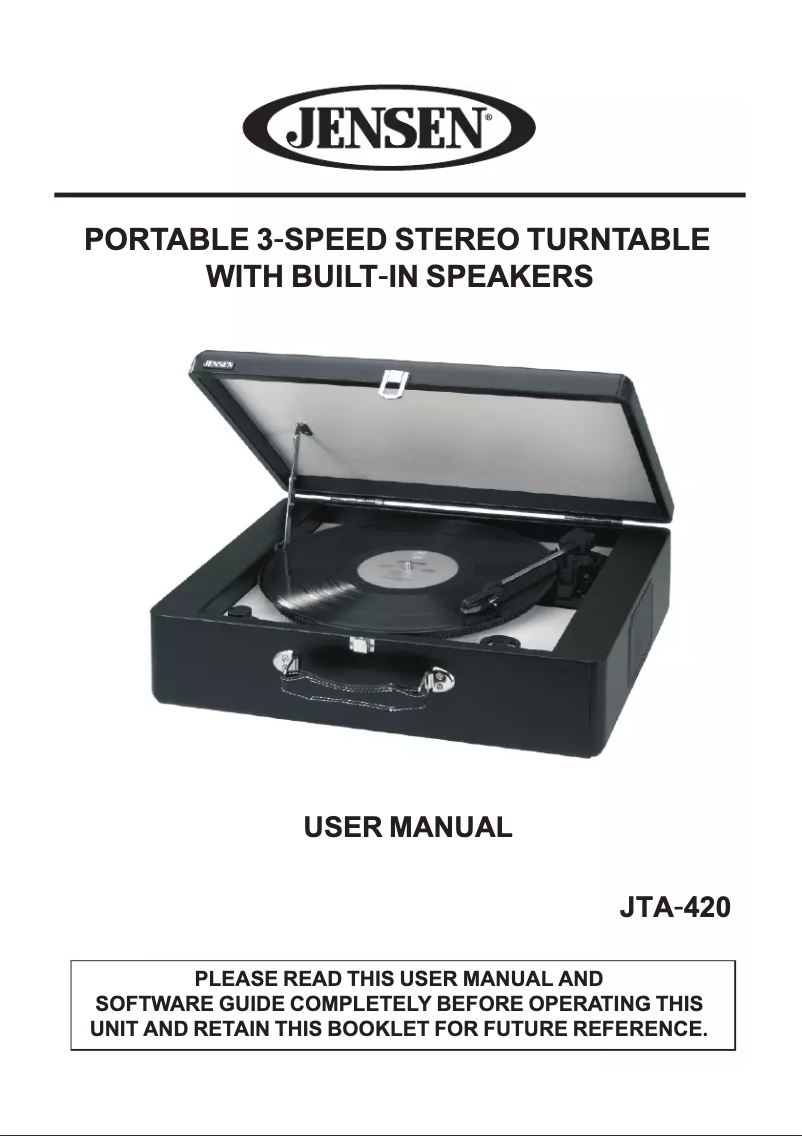 Image de la première page du manuel de l'appareil JTA-420