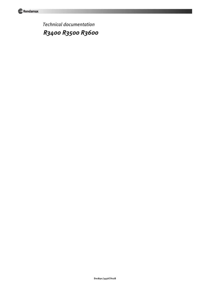 Image de la première page du manuel de l'appareil R3500