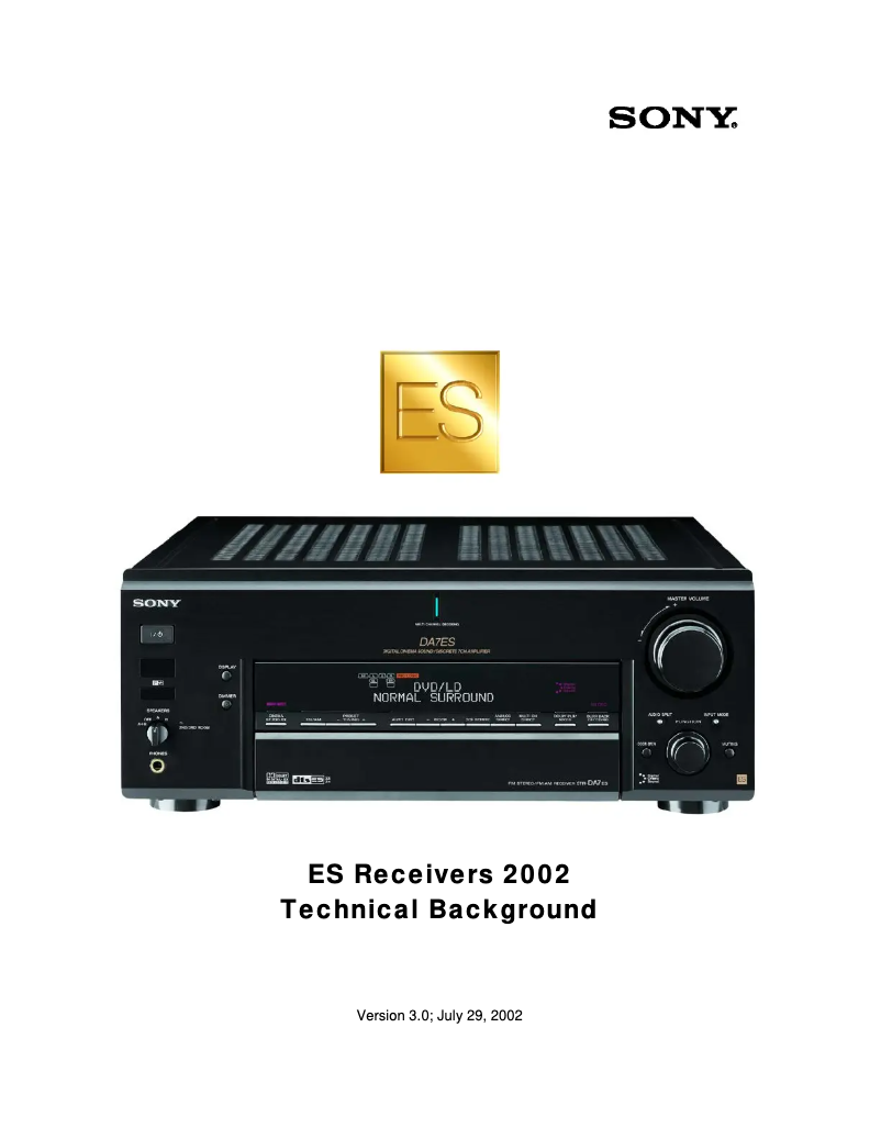 Page n°1 - Guide d'installation Sony STR-DA2ES