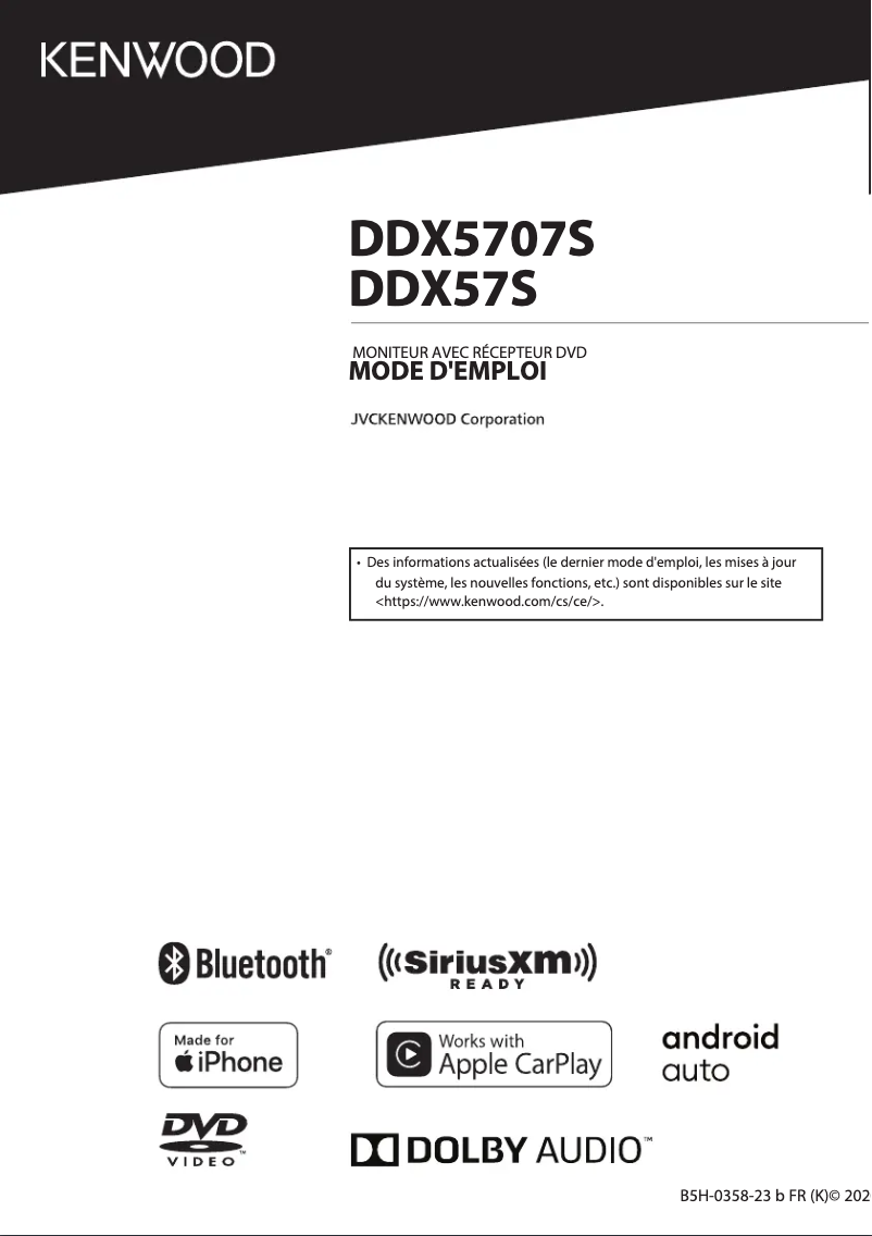 Image de la première page du manuel de l'appareil DDX5707S