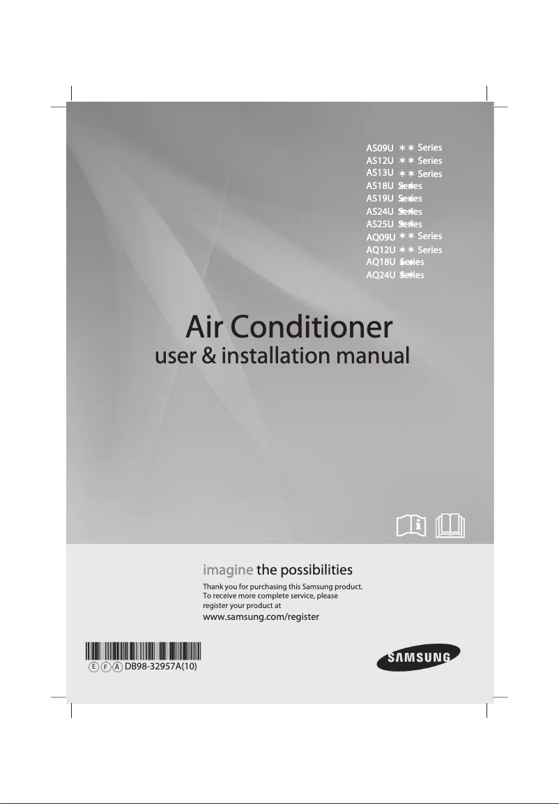 Page 1 de la notice Manuel utilisateur Samsung AQ24UWQX