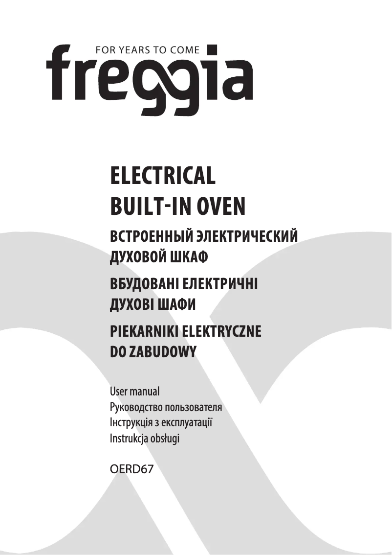 Page n°1 - Manuel utilisateur Freggia OERD67
