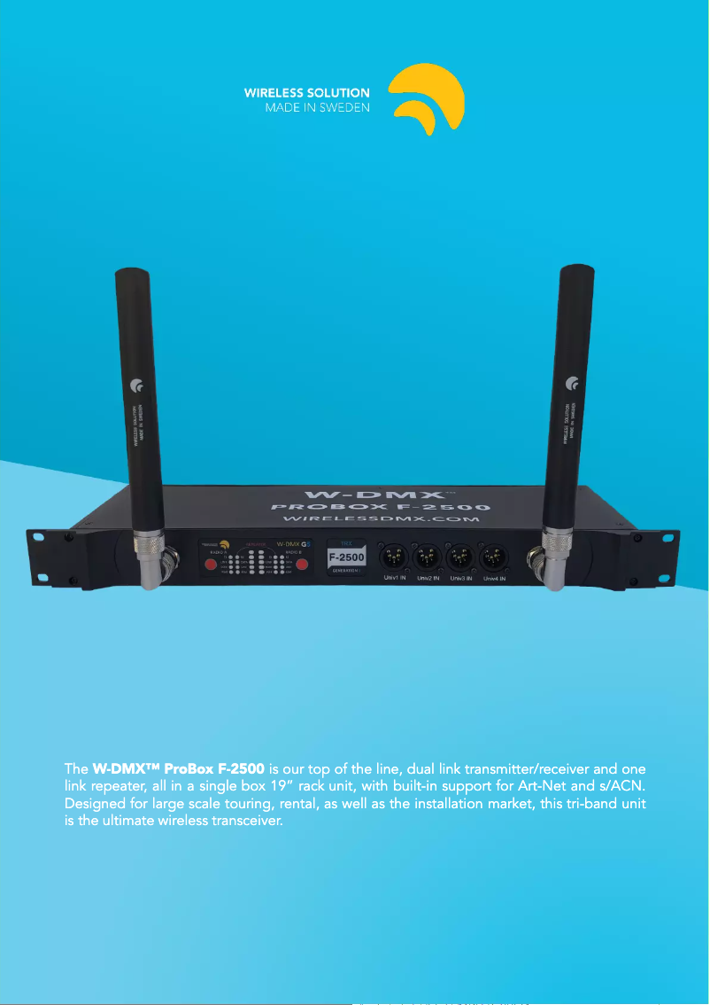 First page image of the manual for ProBox F-2500 G5