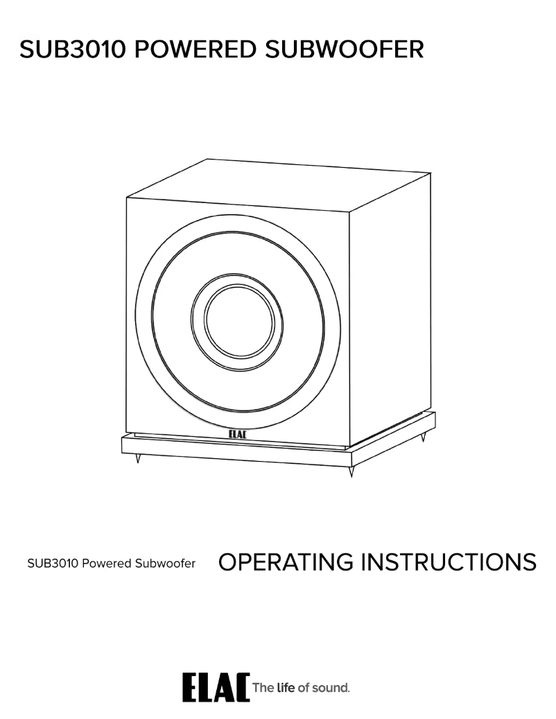 Page 1 de la notice Manuel utilisateur ELAC Debut 2.0 SUB3010