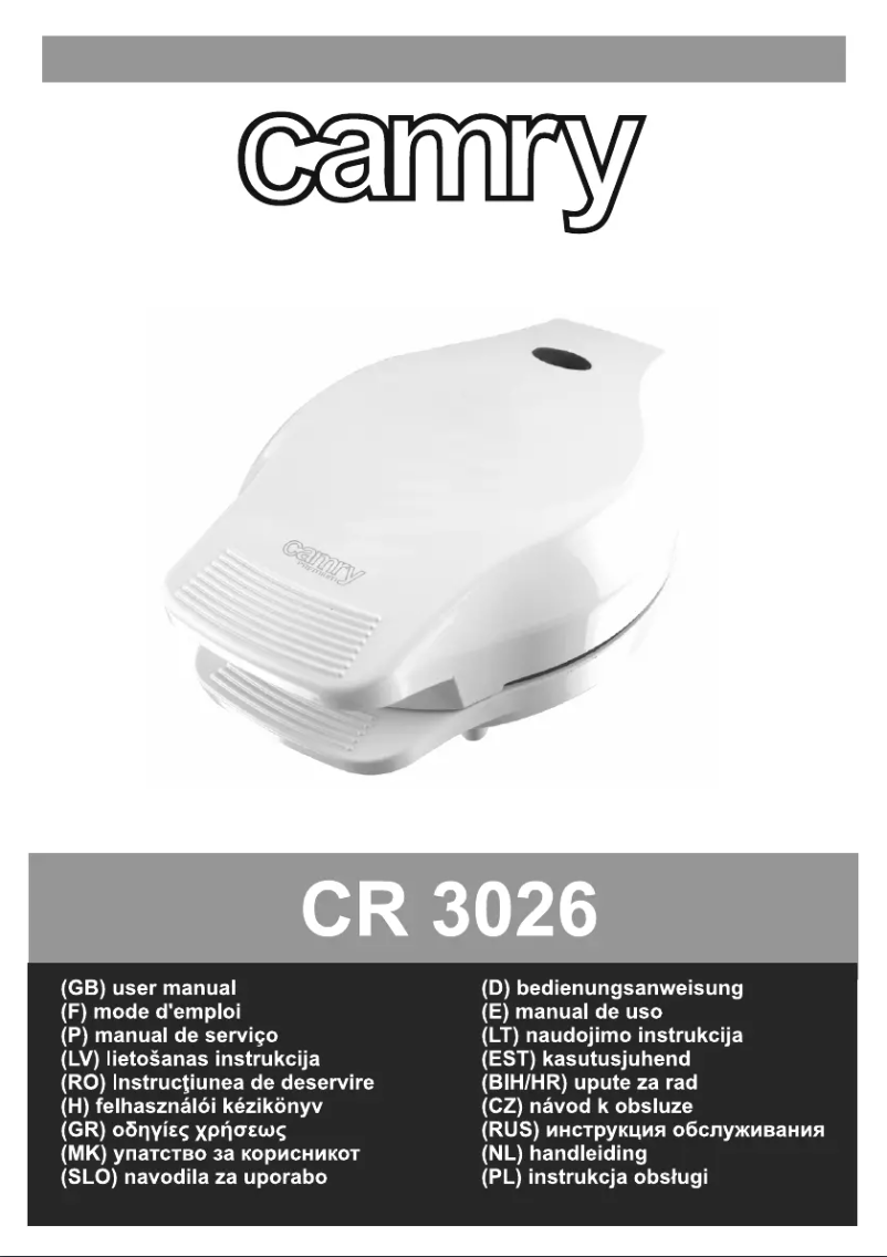 Page 1 de la notice Manuel utilisateur Camry CR 3026