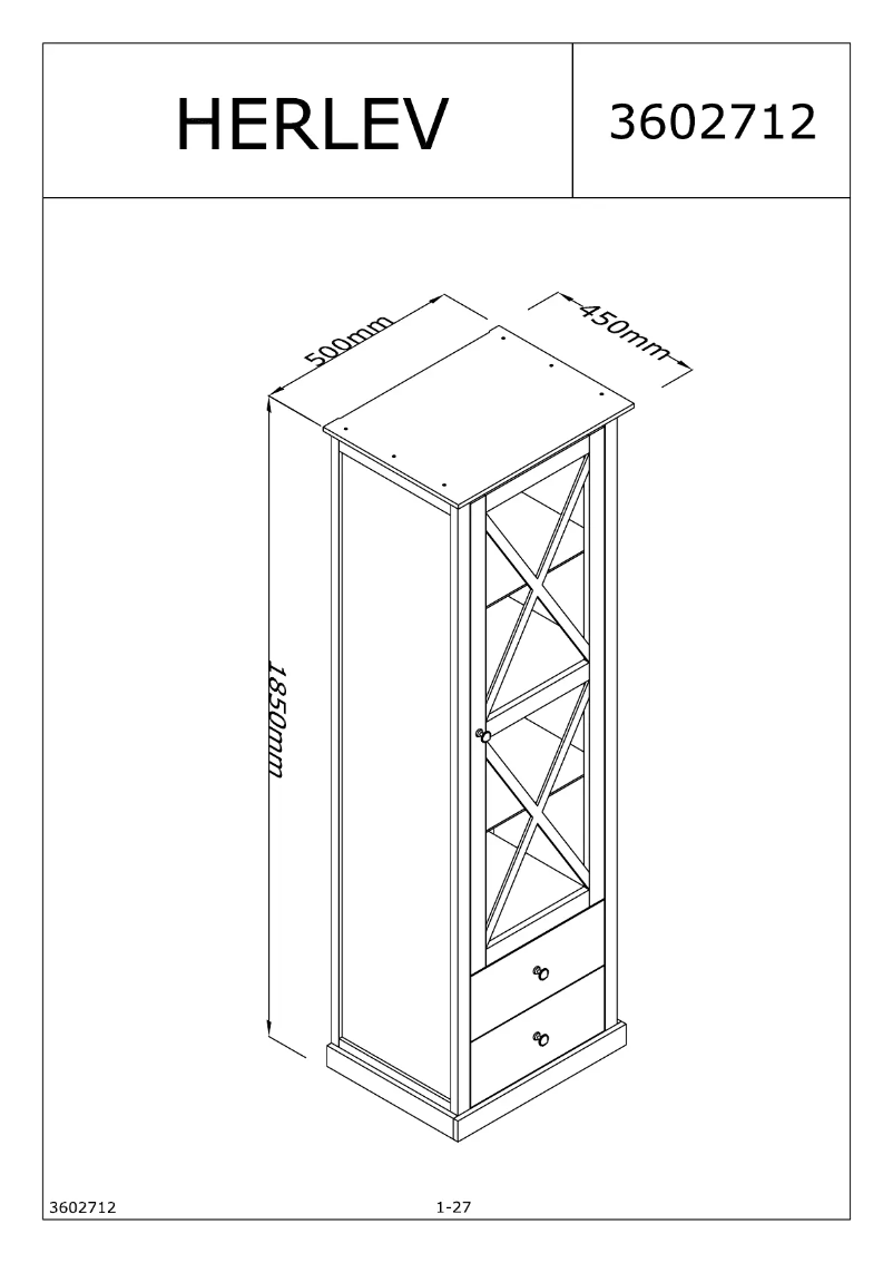 Image de la première page du manuel de l'appareil Herlev (50x185x45)