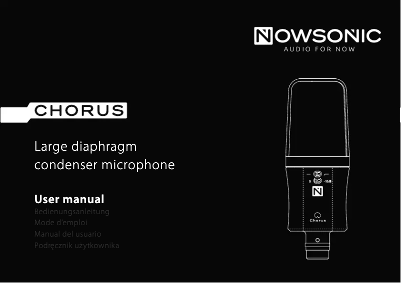 Page 1 de la notice Manuel utilisateur Nowsonic Chorus