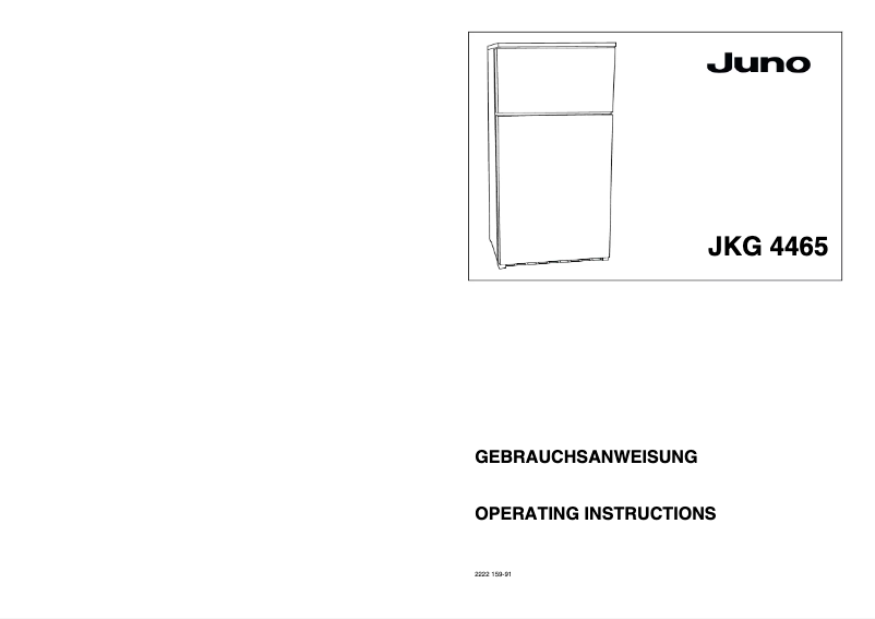 Image de la première page du manuel de l'appareil JKG4465
