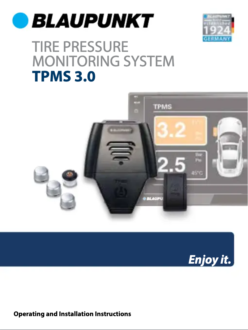 Page n°1 - Manuel utilisateur Blaupunkt TPMS 3.0