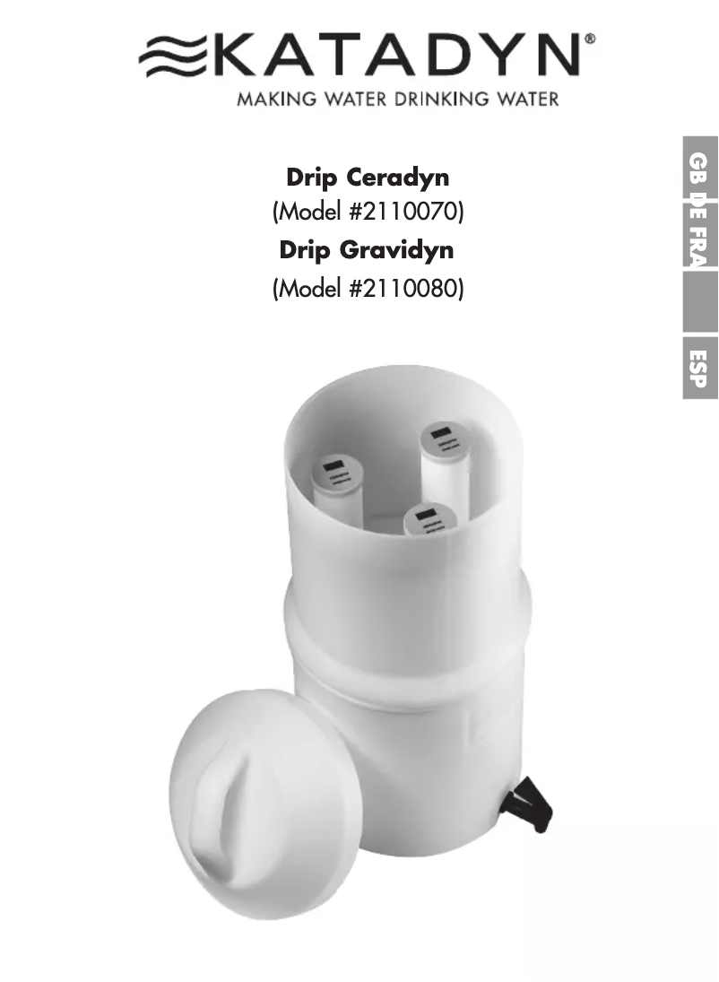 Page 1 de la notice Manuel utilisateur Katadyn 2110070