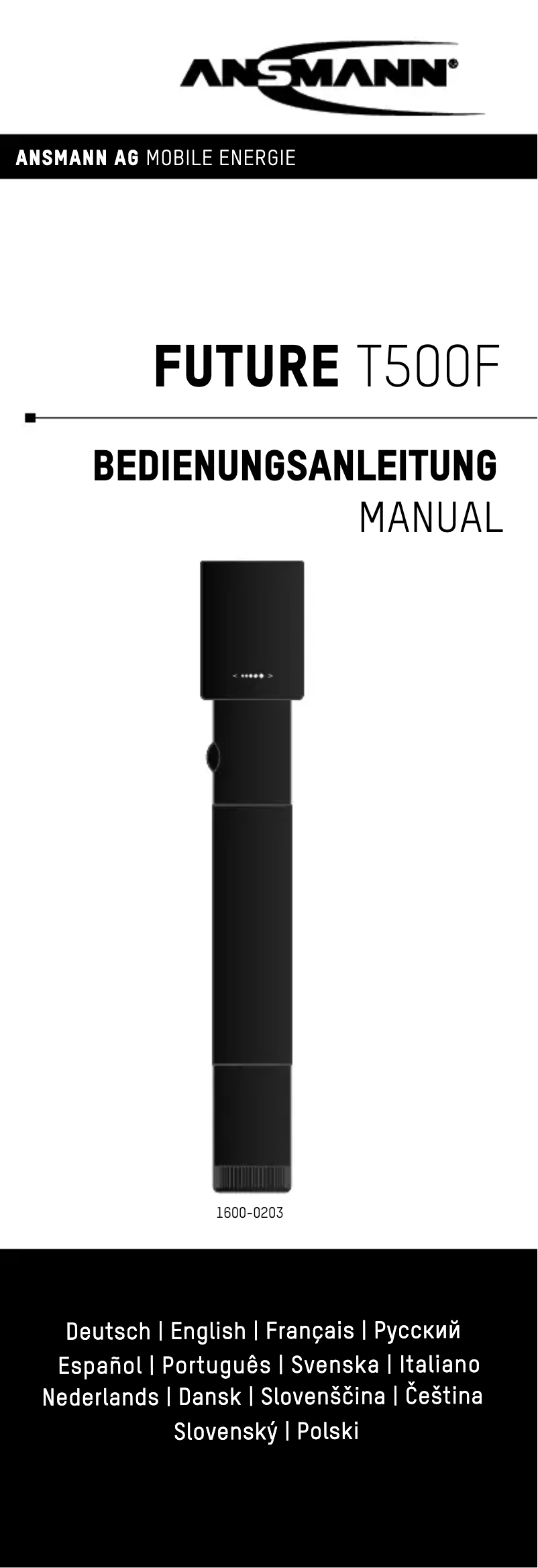 Image de la première page du manuel de l'appareil Future T500F