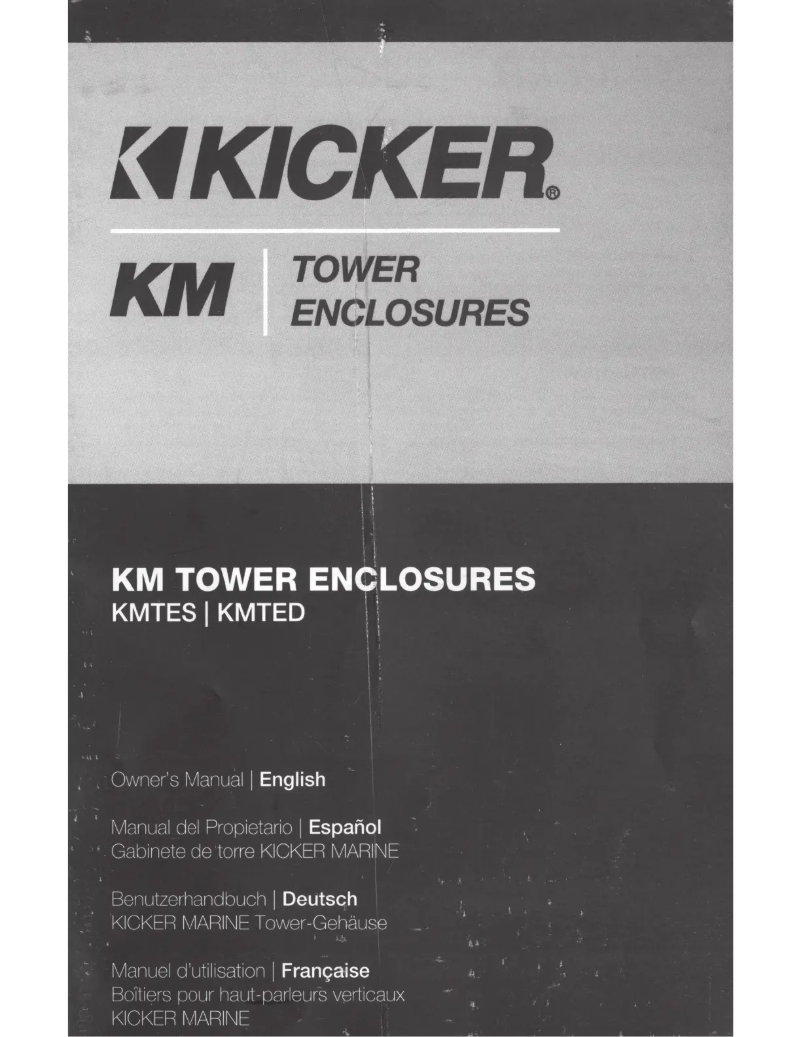 Page 1 de la notice Manuel utilisateur Kicker KMTES