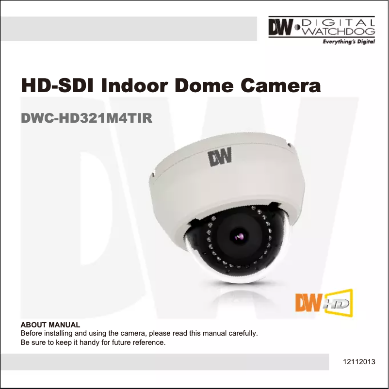 Page 1 de la notice Manuel utilisateur Digital Watchdog HD-SDI DWC-HD321M4TIR