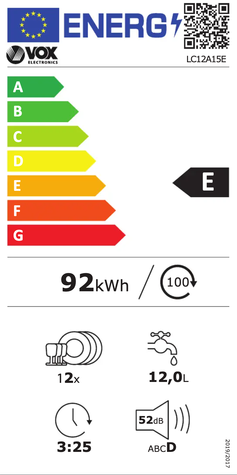 Imagen de la primera página del manual del dispositivo LC12A15E