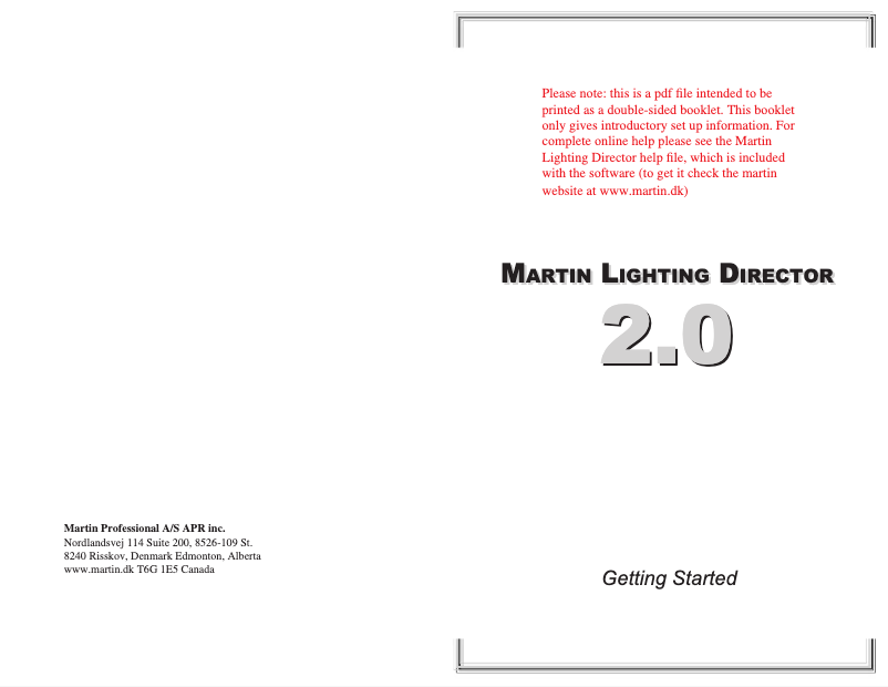 Página 1 del manual Manual de usuario Martin Lighting Director 2.0