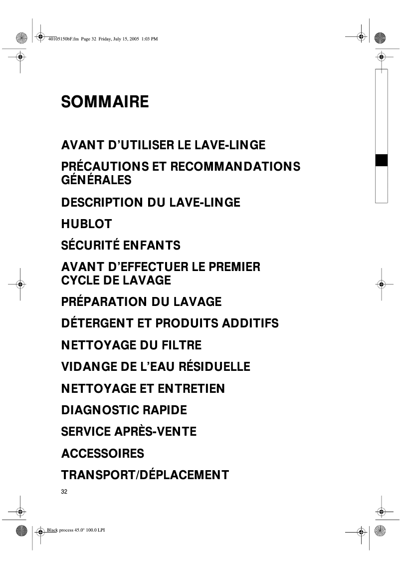 Page n°1 - Manuel utilisateur Bauknecht WAK 8788