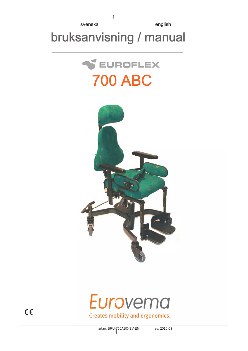 Page 1 de la notice Manuel utilisateur Eurovema 700 ABC