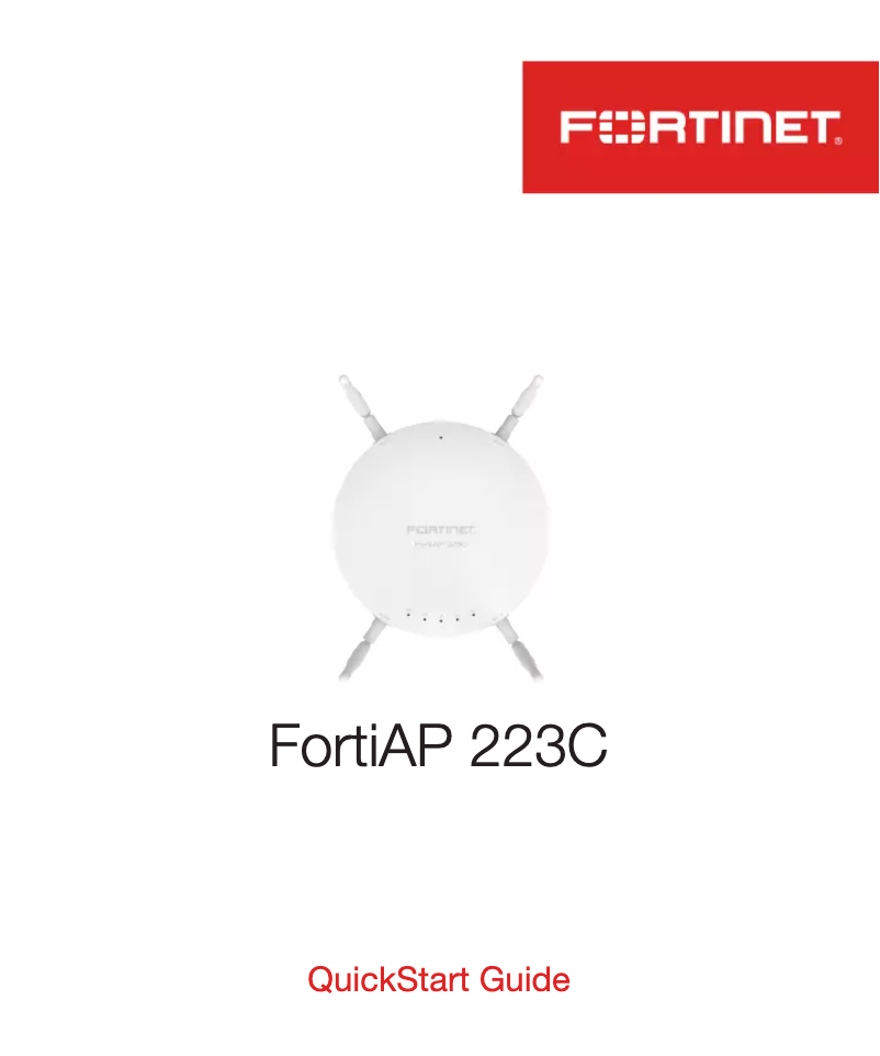 Page n°1 - Manuel utilisateur Fortinet FortiAP 223C
