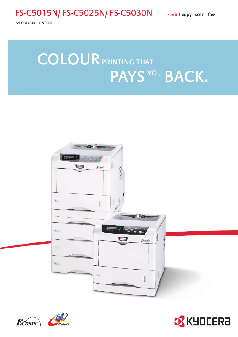 Page n°1 - Brochure Kyocera FS-C5015N