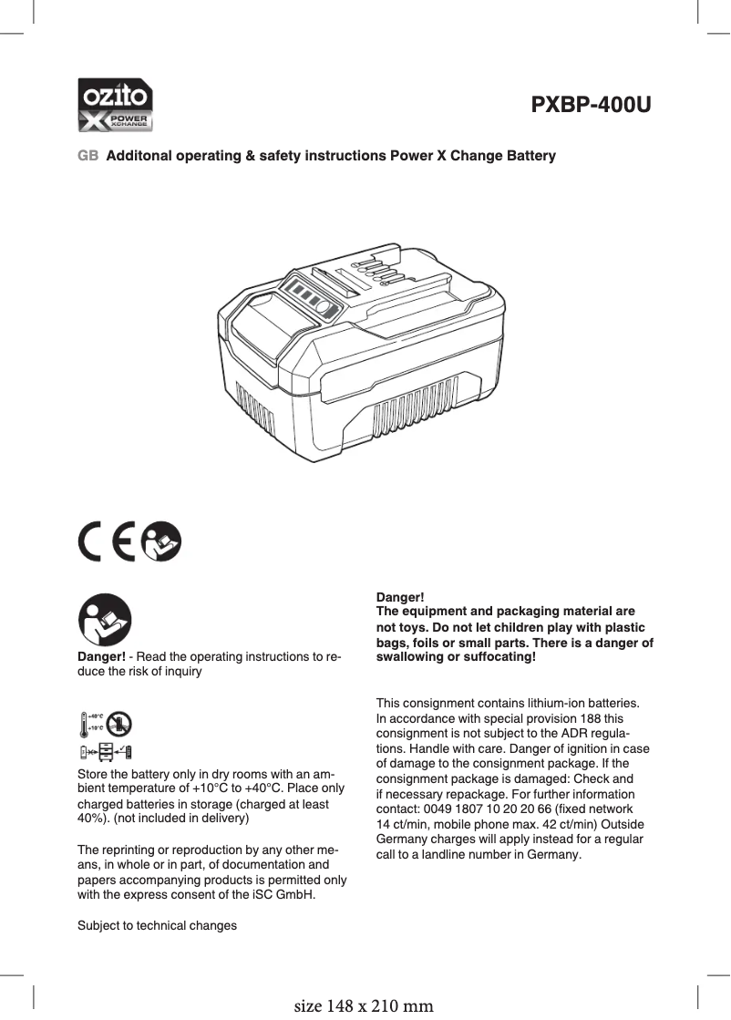 Image de la première page du manuel de l'appareil PXCLMK-418U