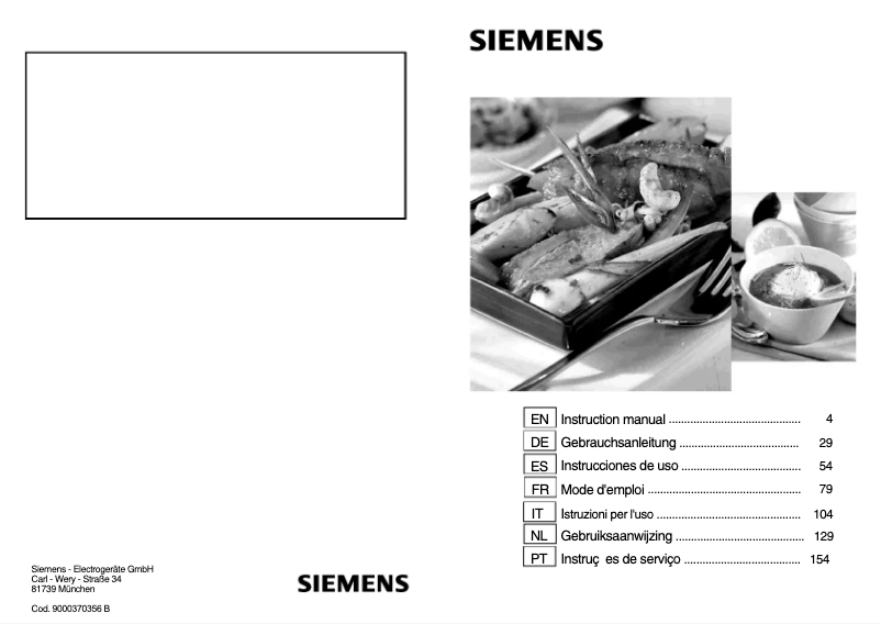Page 1 de la notice Mode d'emploi Siemens ET375MF11E