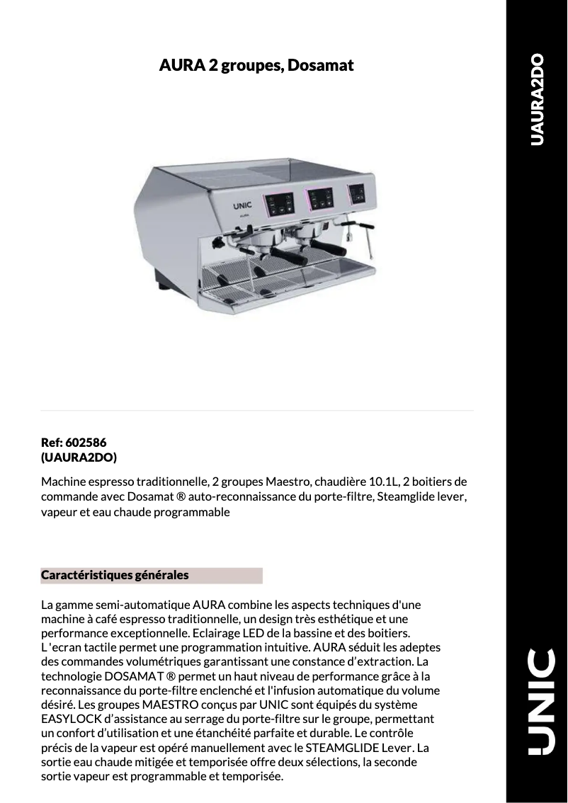 Image de la première page du manuel de l'appareil AURA 2