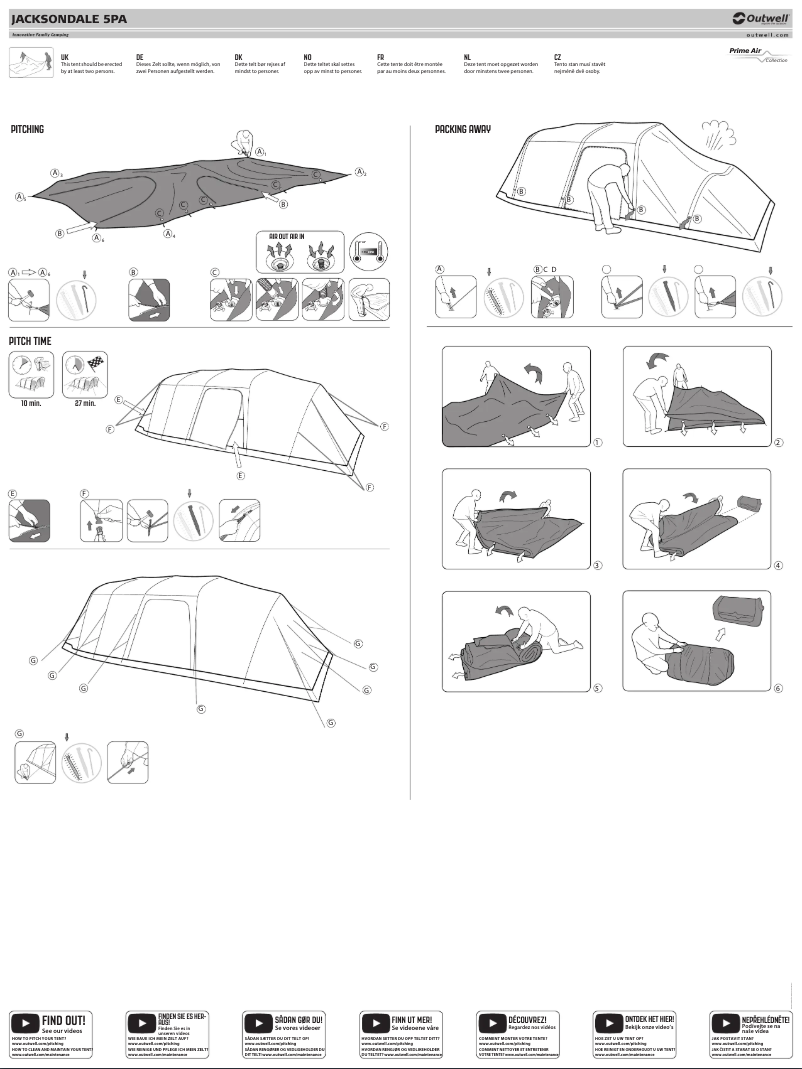 Page 1 de la notice Mode d'emploi Outwell Jacksondale 5PA