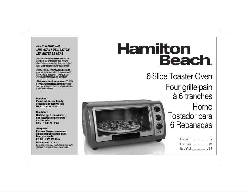 Page 1 of the manual User Manual Hamilton Beach Easy Reach 31127D
