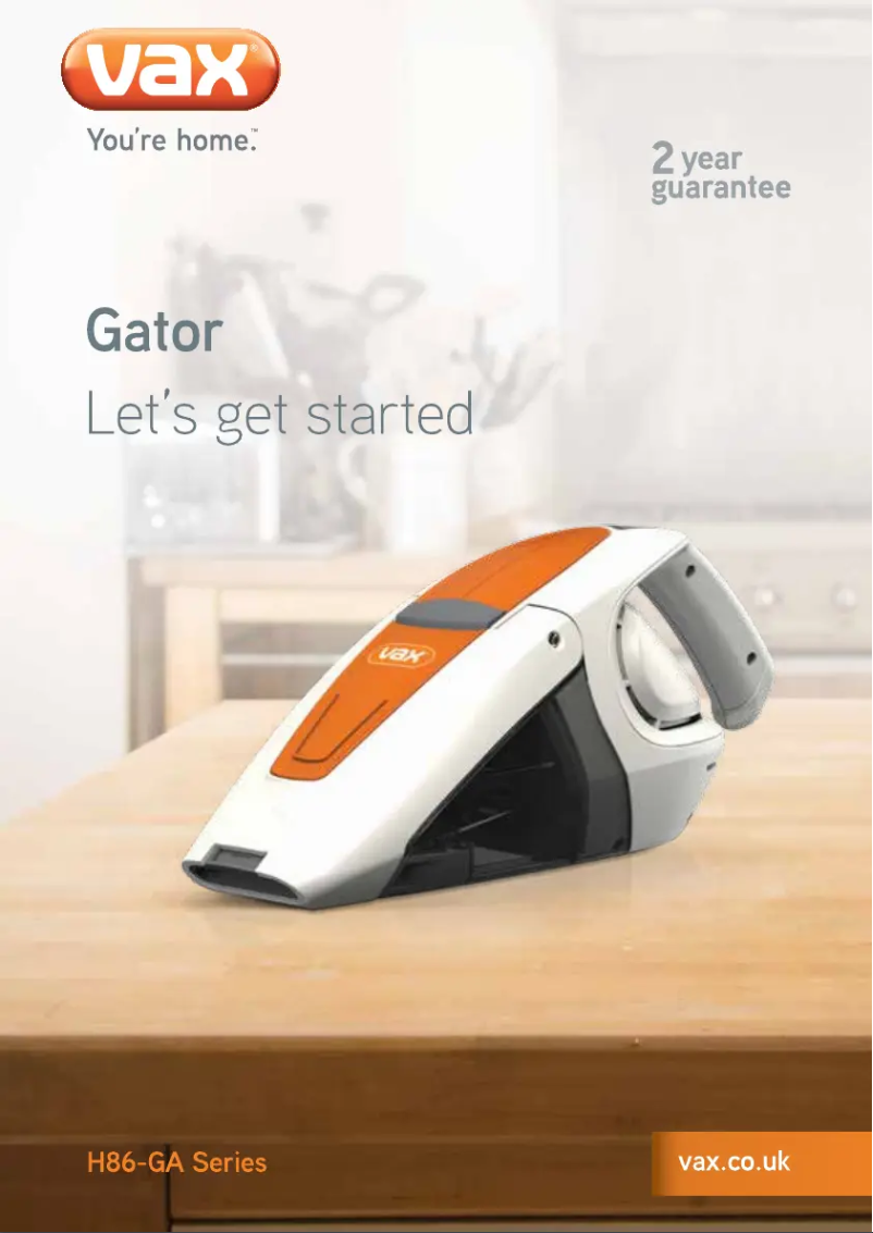 Page n°1 - Manuel utilisateur Vax Gator H90-GA-B